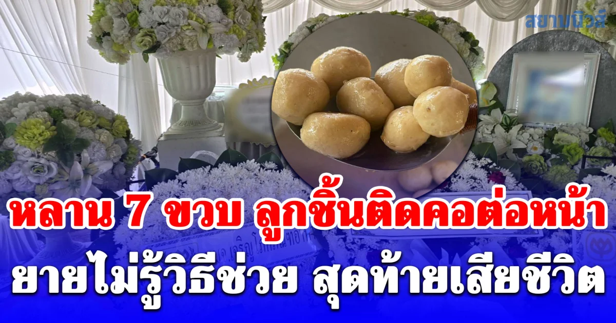 ยายทำใจไม่ได้ หลาน 7 ขวบ ลูกชิ้นติดคอต่อหน้า ไม่รู้วิธีช่วย สุดท้ายเสียชีวิต