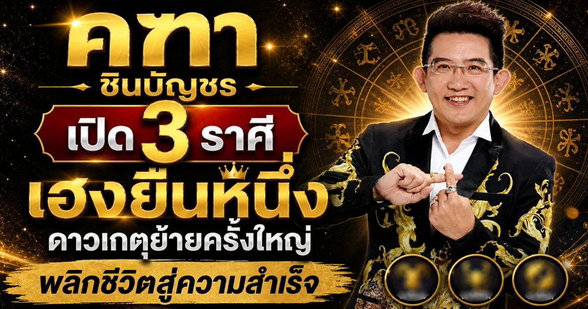คฑา ชินบัญชร เปิด 3 ราศี เฮงยืนหนึ่ง ดาวเกตุย้ายครั้งใหญ่ พลิกชีวิตสู่ความสำเร็จ