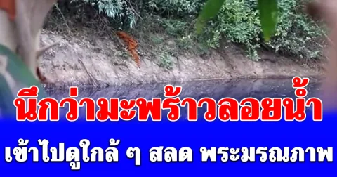 ชาวบ้านช็อก นึกว่ามะพร้าวลอยน้ำ เข้าไปดูใกล้ ๆ สลด พระมรณภาพ
