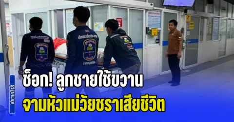 ช็อก! ลูกชายใช้ขวาน จามหัวแม่วัยชราเสียชีวิต นั่งเฝ้าร่างใกล้ๆ ไม่ยอมไปไหน