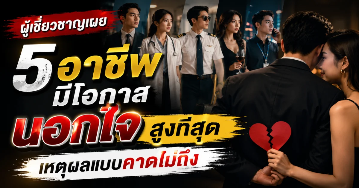 ผู้เชี่ยวชาญเผย 5 อาชีพมีโอกาส นอกใจ สูงที่สุด เหตุผลแบบคาดไม่ถึง