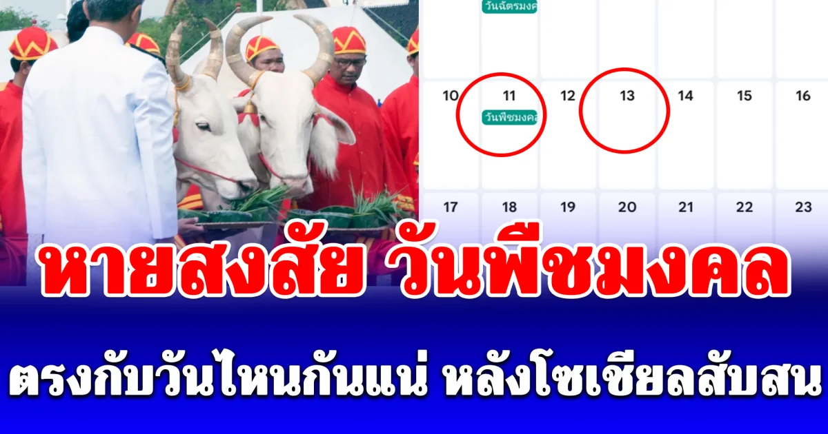 เปิดคำตอบชัดๆ! วันพืชมงคล 2569 วันหยุดราชการตรงกับวันใด หลังโซเชียลสับสน