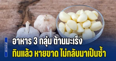 รู้เอาไว้ไม่เสียหาย! แพทย์บอกเอง อาหาร 3 กลุ่ม ต้านมะเร็ง กินแล้ว หายขาด โรคไม่กลับมาเป็นซ้ำ (ข่าว ตปท.)