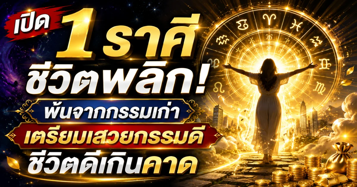 เปิด 1 ราศี ชีวิตพลิก! พ้นกรรมเก่า ได้ เสวยกรรมดี ช่วงขาขึ้น จากดินสู่ฟ้า