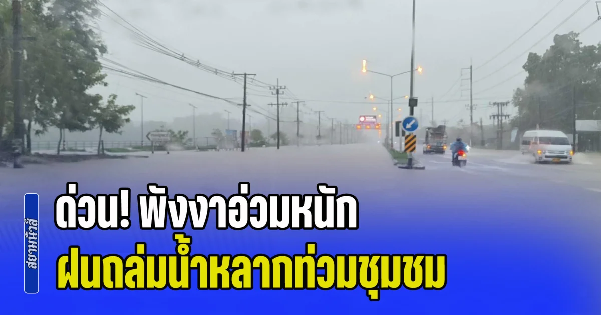 ด่วน! พังงาอ่วมหนัก ฝนถล่มน้ำหลากท่วมชุมชม จนท.เร่งให้ความช่วยเหลือประชาชน