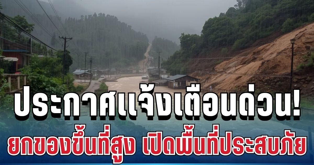 ด่วน! ปภ. ประกาศเเจ้งเตือน ยกของขึ้นที่สูง เปิดพื้นที่ประสบภัย