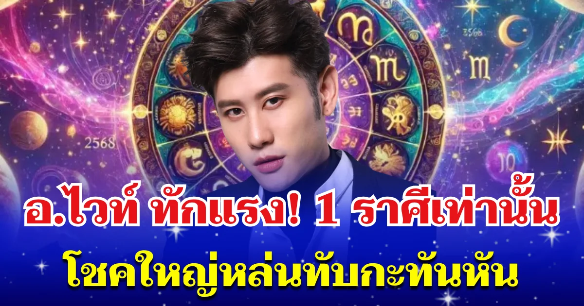 อ.ไวท์ ทักแรง! 1 ราศีเท่านั้น โชคใหญ่หล่นทับกะทันหัน เตรียมรวยแบบจัดเต็ม