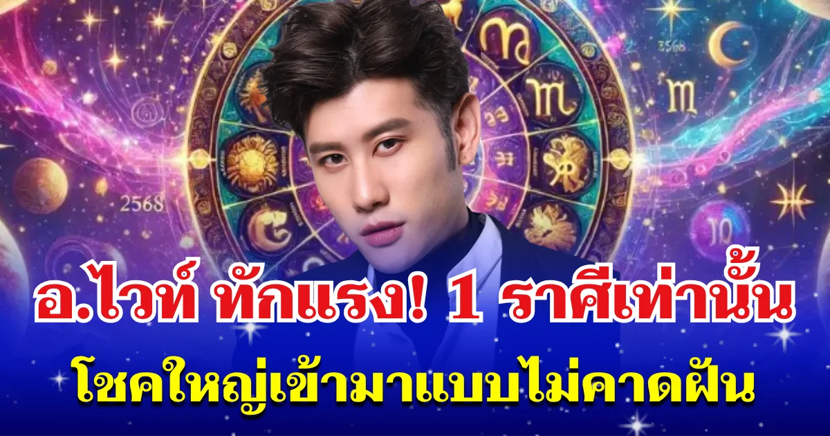 อ.ไวท์ ทักแรง! 1 ราศีเท่านั้น มหาอุจจ์ทรงพลัง โชคใหญ่เข้ามาแบบไม่คาดฝัน