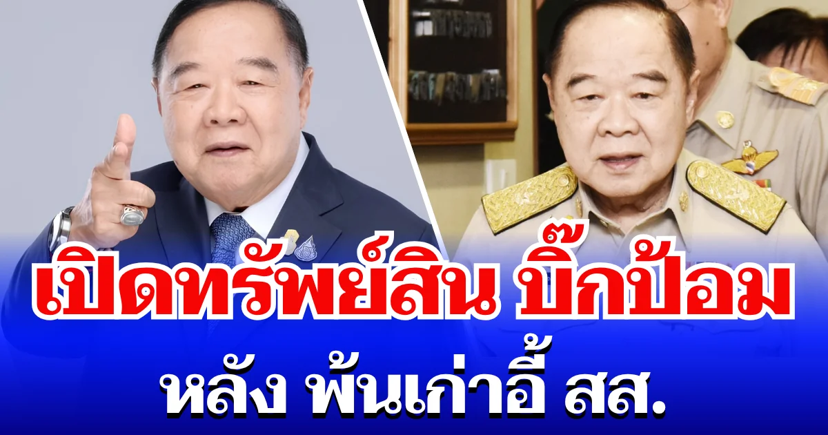 สะเทือนวงการ! ป.ป.ช. เปิดทรัพย์สิน บิ๊กป้อม หลัง พ้นเก่าอี้ สส. บอกเลยไม่ธรรมดา