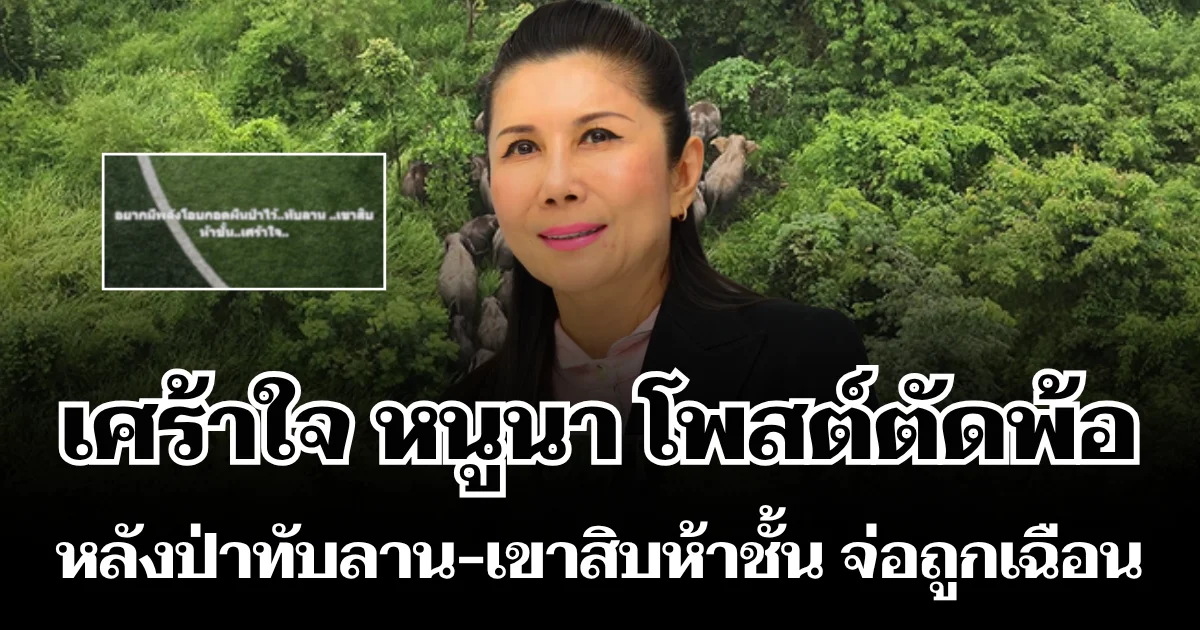เศร้าใจ หนูนา โพสต์ตัดพ้อ หลัง ทส. จ่อเพิกถอนป่าทับลาน-เขาสิบห้าชั้น อ่านแล้วจุกอก