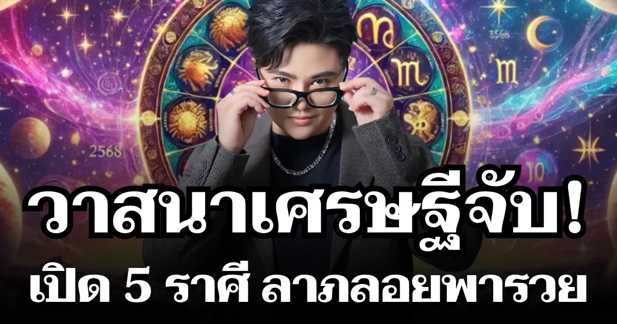 วาสนาเศรษฐีจับ! หมอเค้ก เผย 5 ราศี ลาภลอยพารวย มีเกณฑ์ได้จับเงินก้อนโต