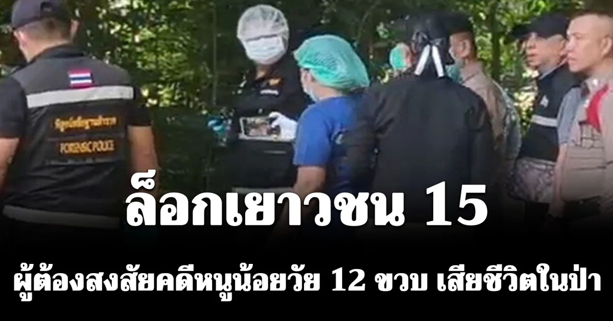 ล็อกเยาวชน 15 สอบปมหนูน้อยวัย 12 ปี เสียชีวิตในป่า