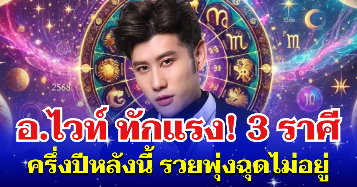 อ.ไวท์ ทักแรง! 3 ราศี ครึ่งปีหลังนี้ รวยพุ่งฉุดไม่อยู่