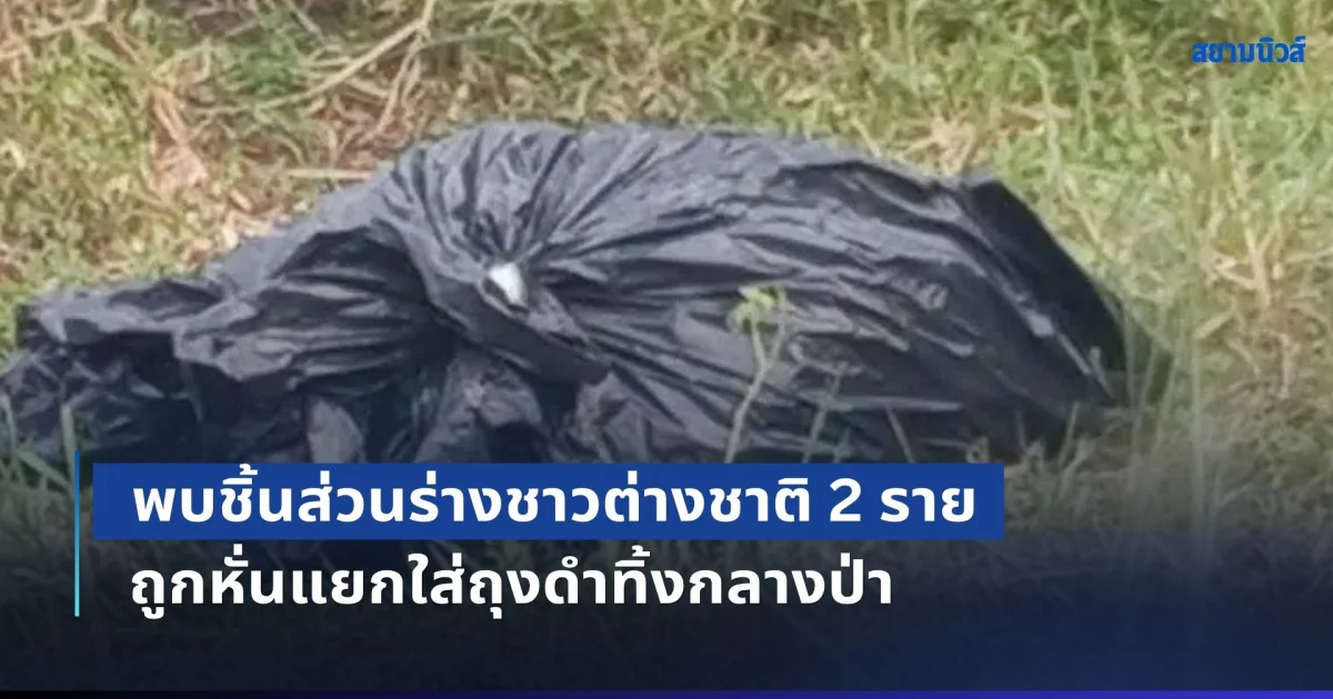 สะเทือนขวัญ! พบชิ้นส่วนร่างชาวต่างชาติ 2 ราย ถูกหั่นแยกใส่ถุงดำทิ้งกลางป่า คาดฝีมือ แก๊งสแกม-คอลเซ็นเตอร์