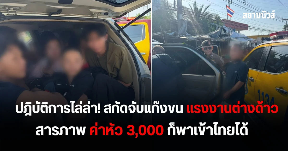 ปฎิบัติการไล่ล่า! สกัดจับแก๊งขนแรงงานต่างด้าว 12 ราย กลางกรุงเก่า! สารภาพ ค่าหัว 3,000 ก็พาเข้าไทยได้