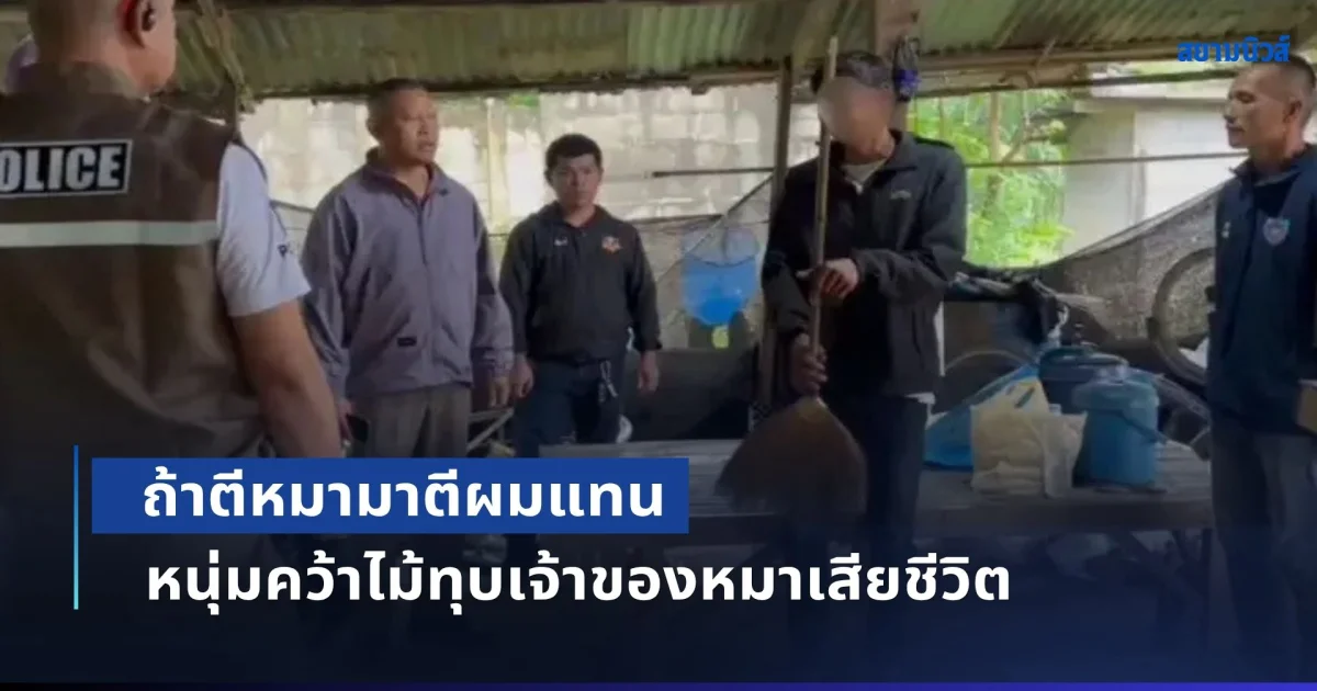 หนุ่ม 33 รำคาญสุนัขเห่า คว้าไม้ตี เจ้าของโมโห บอกไม่พอใจให้มาตีผมแทน ตัดสินใจคว้าไม้ทุบเจ้าของสุนัขเสียชีวิตสลด