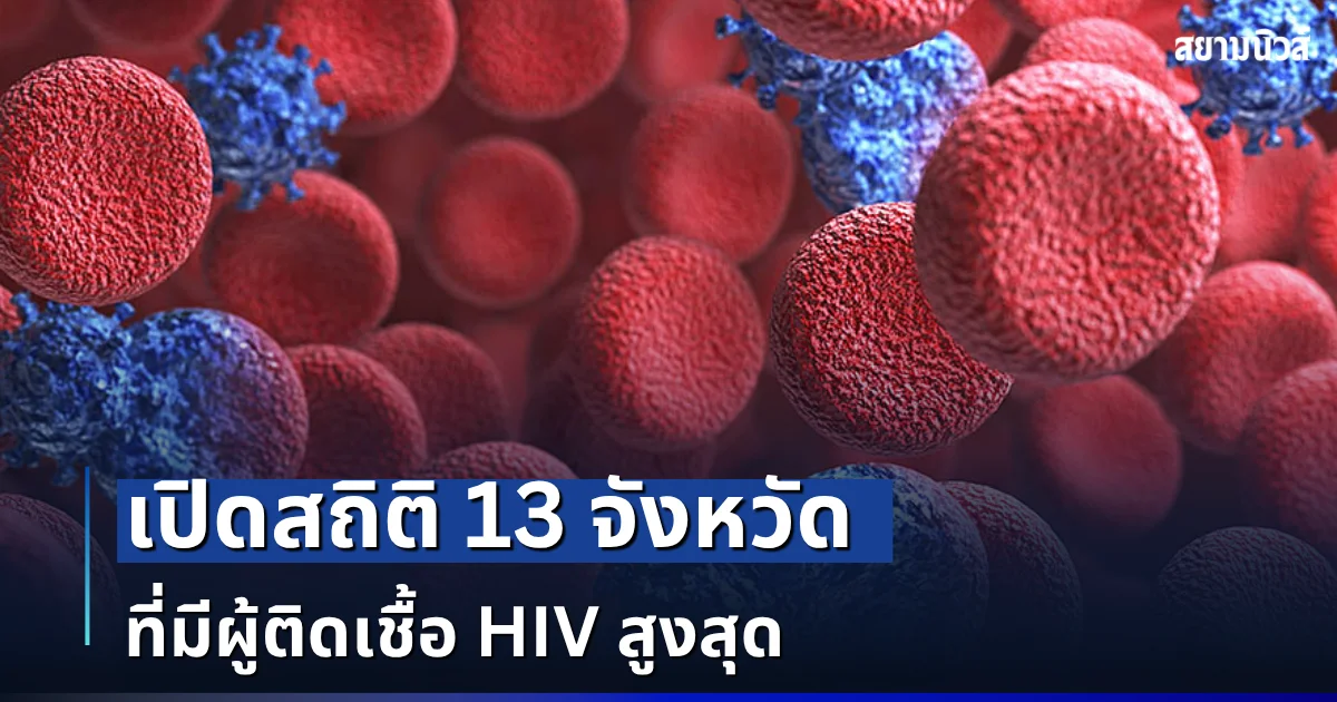 ทะลุ 5 แสนแล้ว! เปิดสถิติ 13 จังหวัด ที่มีผู้ติดเชื้อ HIV สูงสุด