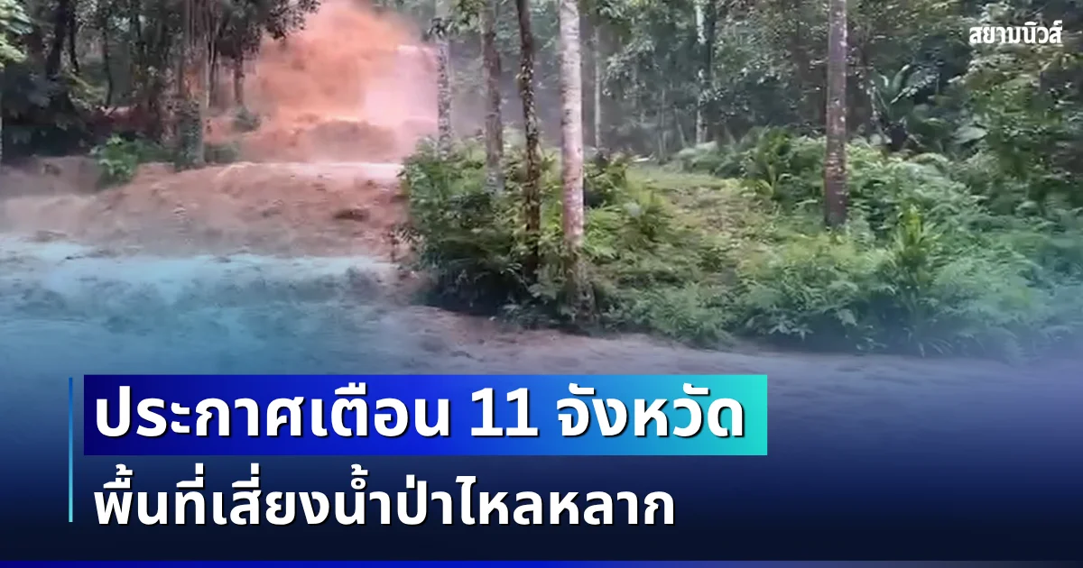 ประกาศเตือน! เปิดรายชื่อ 11 จังหวัด พื้นที่เสี่ยงน้ำป่าไหลหลาก