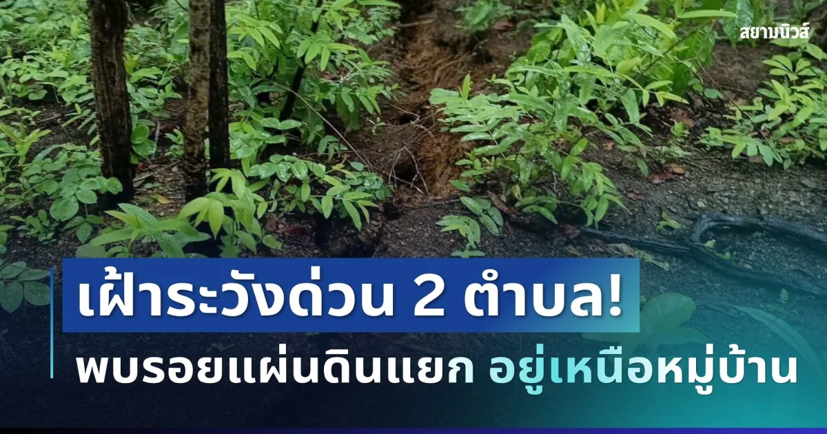 น่ากลัวมาก! เปิดพื้นที่เฝ้าระวังด่วน 2 ตำบล พบรอยแผ่นดินแยก อยู่เหนือหมู่บ้าน-โรงเรียน