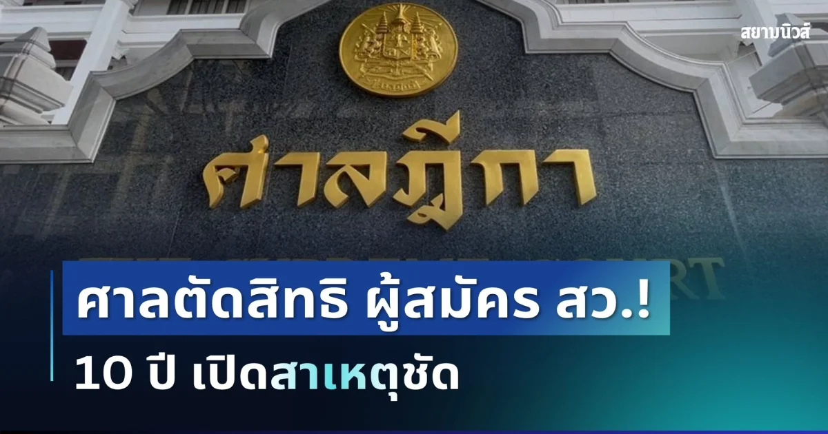 งานเข้าแล้ว! ศาลตัดสิทธิผู้สมัคร สว.บุรีรัมย์ 10 ปี เปิดสาเหตุชัด