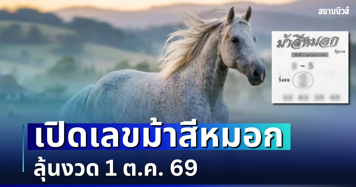 เอาโชคมาให้! เปิดเลขม้าสีหมอก ลุ้นงวด 1 ต.ค. 69