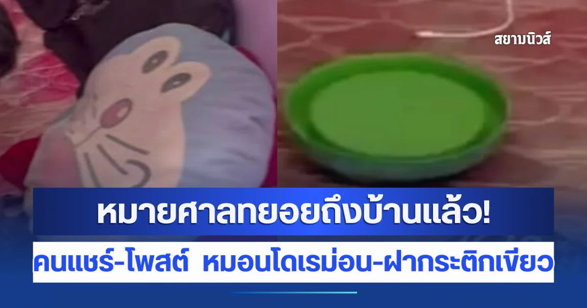 หมายศาลทยอยถึงบ้านแล้ว! คนแชร์-โพสต์ หมอนโดเรม่อน-ฝากระติกเขียว ถูกฟ้อง 3 แสน