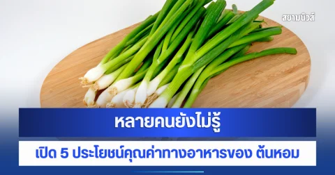 หลายคนยังไม่รู้ เปิด 5 ประโยชน์คุณค่าทางอาหารของ ต้นหอม